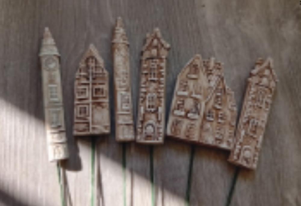 Sada domků se zápichem, 6 ks