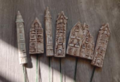 Sada domků se zápichem, 6 ks